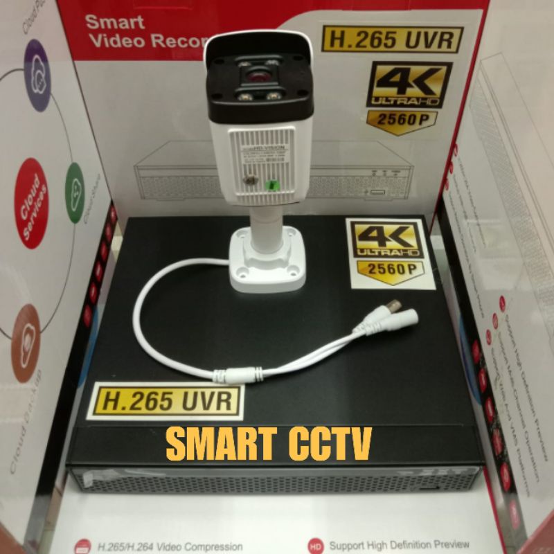 PAKET CCTV COLORVU 6MP FULLHD 4 CHANNEL 1 KAMERA LENGKAP