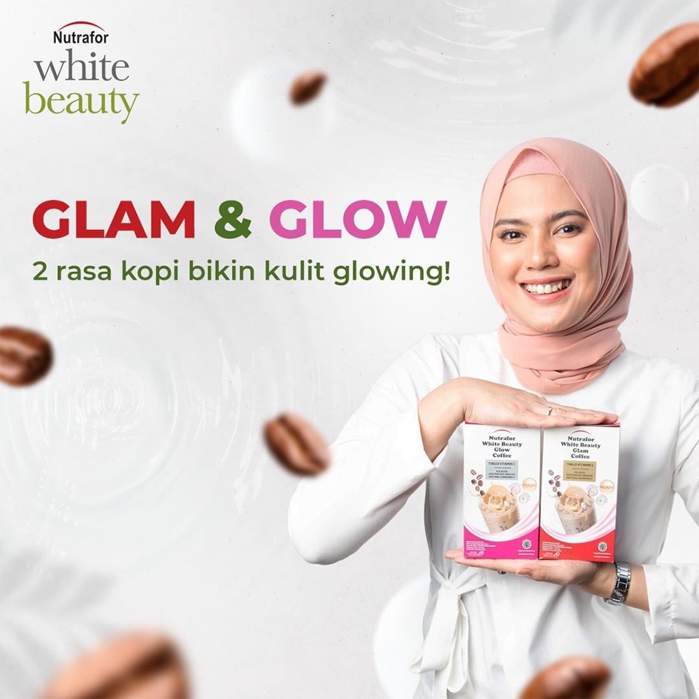 Nutrafor White Beauty Coffee Minuman Kopi Kolagen Nutrisi Kulit Sachet