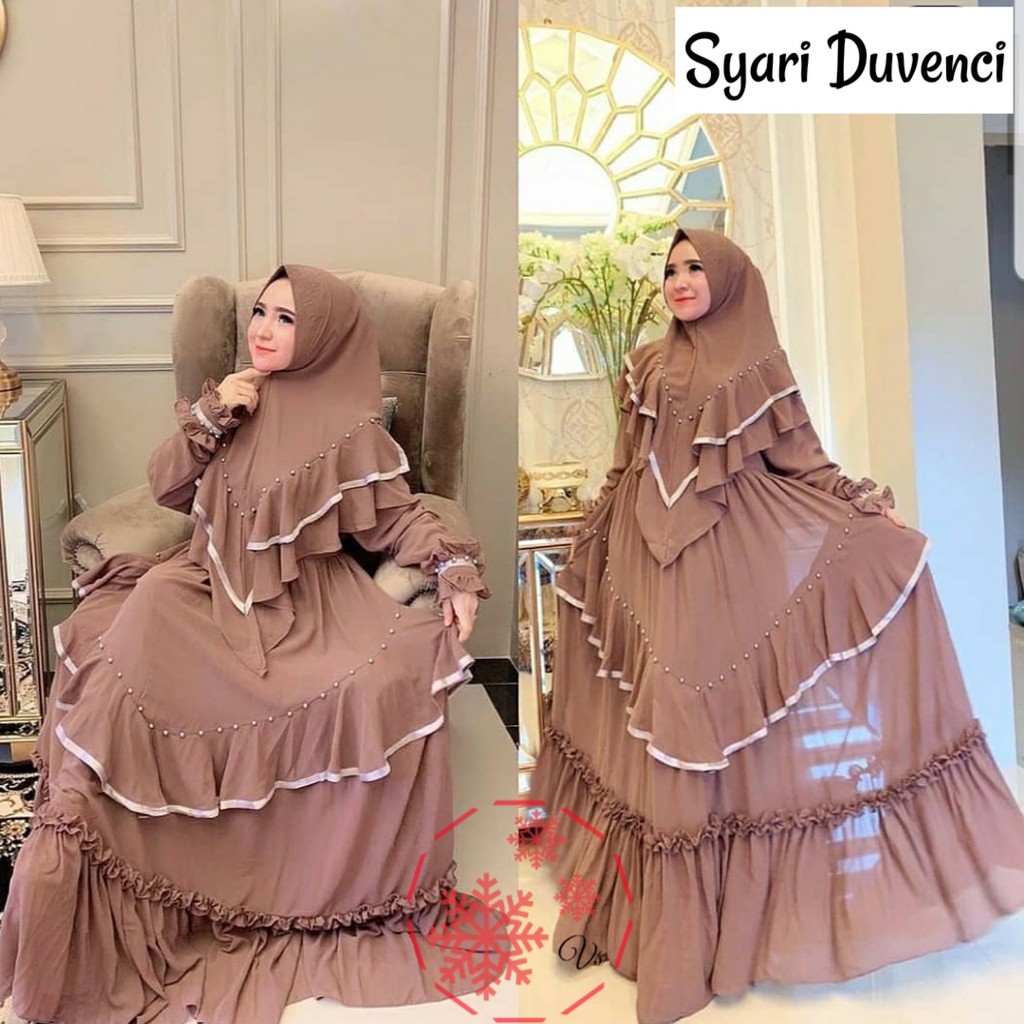 Gamis Lebaran Modern Mewah Syari Terbaru 2021 Ramadhan Wanita Z9W3 Dewasa Dress Muslimah DUVENCI vV
