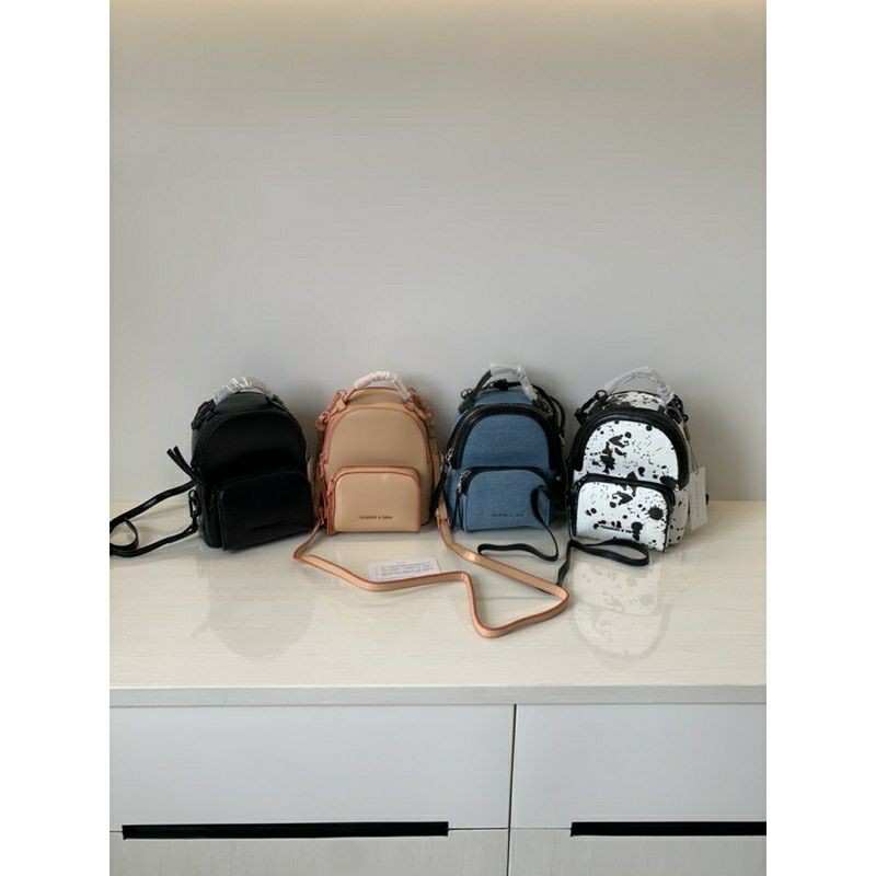 tas cnk printed double zip backpack