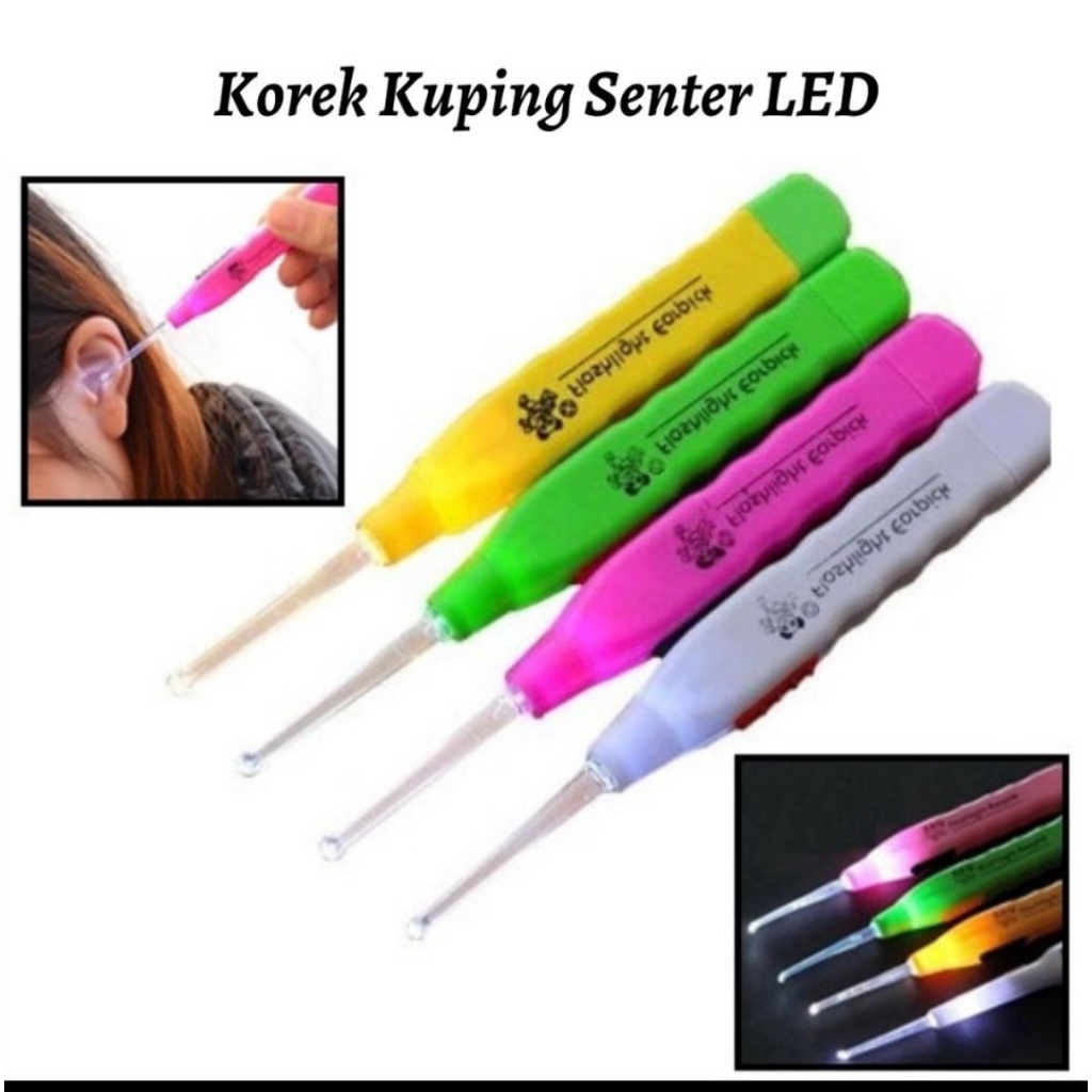 korek kuping lampu LED ear pick pembersih telinga nyala untuk bayi anak /  alat pembersih telinga / 