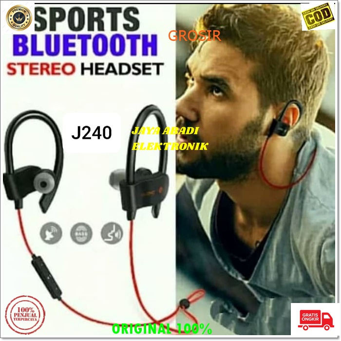 J240 HEADSET BLUETOOTH IN EAR HANDSFREE HEADSET BY DOBEL BASS SUPER EARPOD SYSTEM CHARGER HF KABEL EARPHONE MUSIK MUSIC CALL DUAL KAIT CANTOL KUPING EAR BISA UNTUK MUSIK TELPON DLL KHUALITAS SUARA JERNIH DAN NGEBASS BISA SEGALA JENIS GADGET YANG ADA