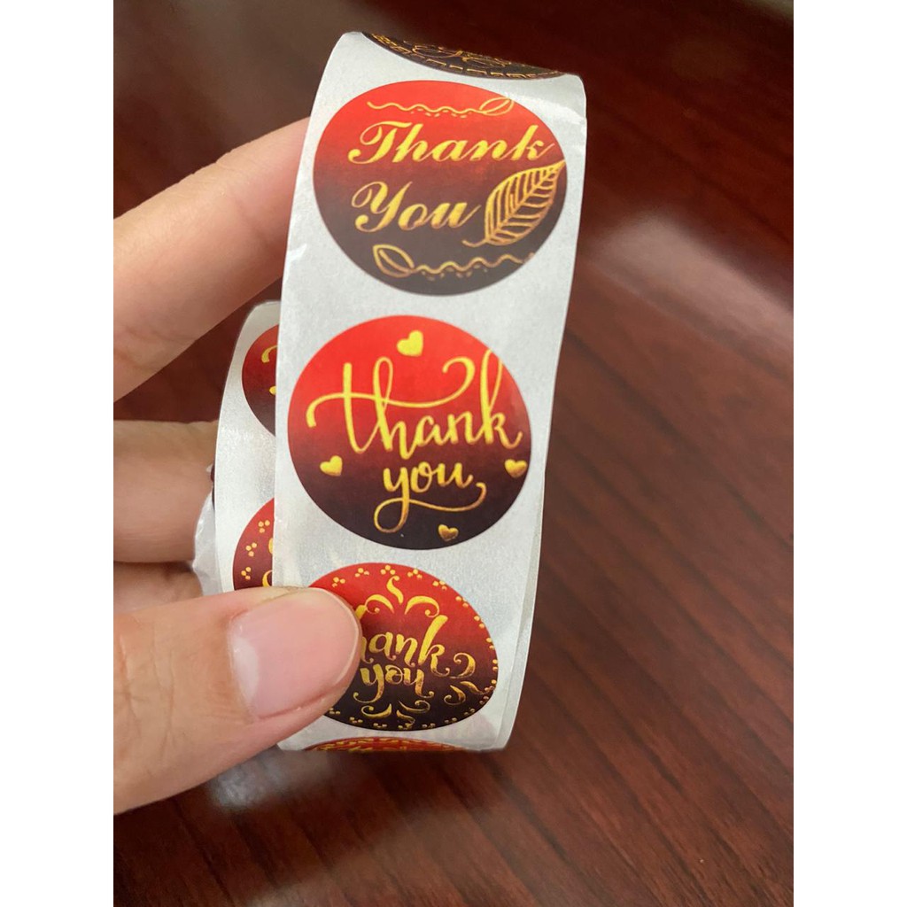 

Stiker Label Sticker Thank You Gift Bakery segel seal RED BLACK Present Handmade Hadiah Kado MERAH