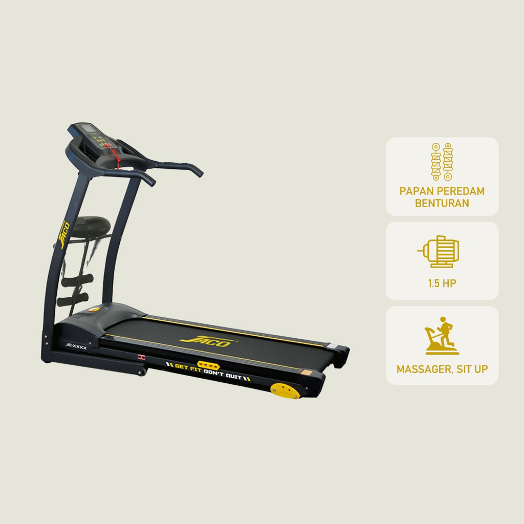 Jaco Treadmill Elektrik JC-200 Alat Fitness Alat Olahraga Treadmill Elektrik Multifungsi