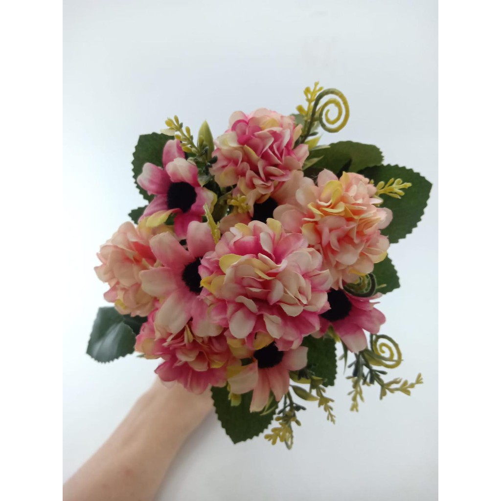 COD BUNGA DANDELION KRISAN BUNGA TANGKAI PLASTIK BUNGA ARTIFISIAL BUNGA PAJANGAN BUNGA HIASAN BT9051-1