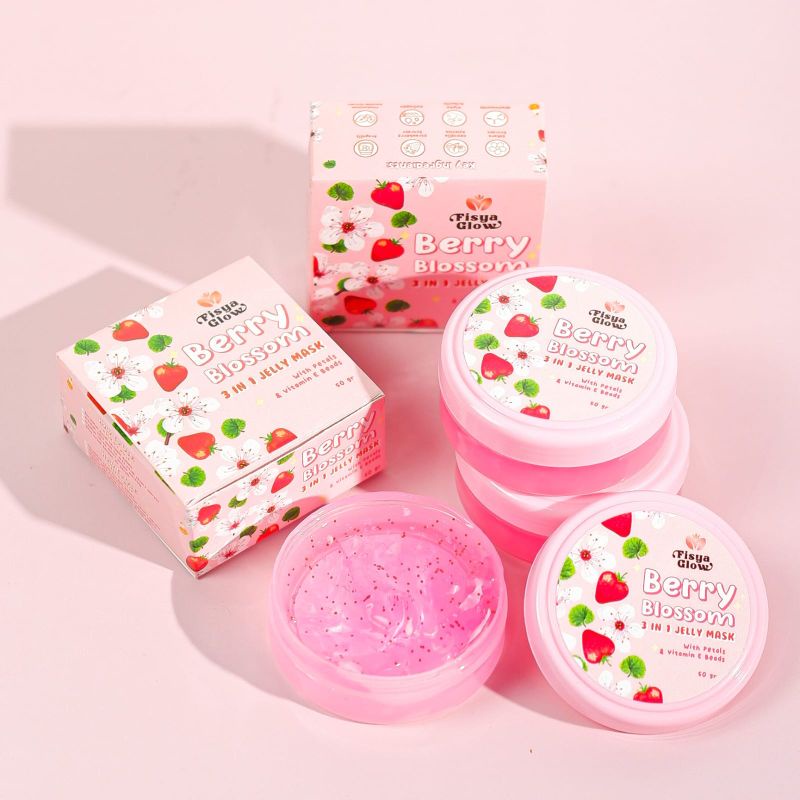 [BPOM] JELLY MASK 3 IN 1 BERRY BLOSSOM BY FISYAGLOW