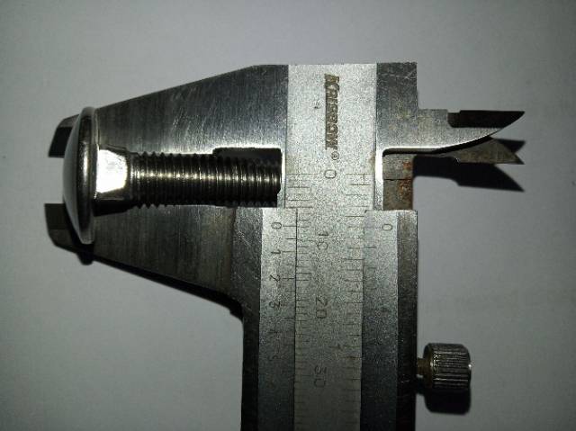 Baut bemper M8 x 40 (4cm) stainless 304, cariaghe bolt, baut cb