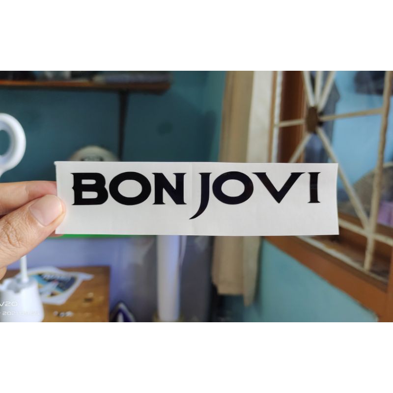 

stiker bonjovi custom cutting stiker murah