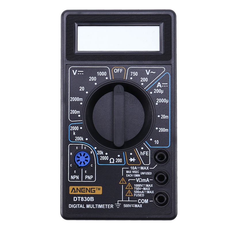 Aneng DT830B Multimeter / Voltmeter / Ammeter / Ohm Digital Mini AC / DC 750 / 1000V Dengan Layar LCD