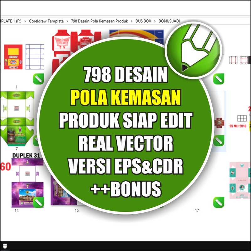 798 Pola Kemasan Produk Siap Edit Vector Only - Business Branding