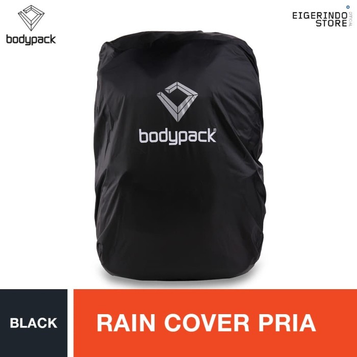 Backpack Pria Pelindung Tas Bodypack Business Rain Cover 25L Black Ransel kuliah tas punggung high q
