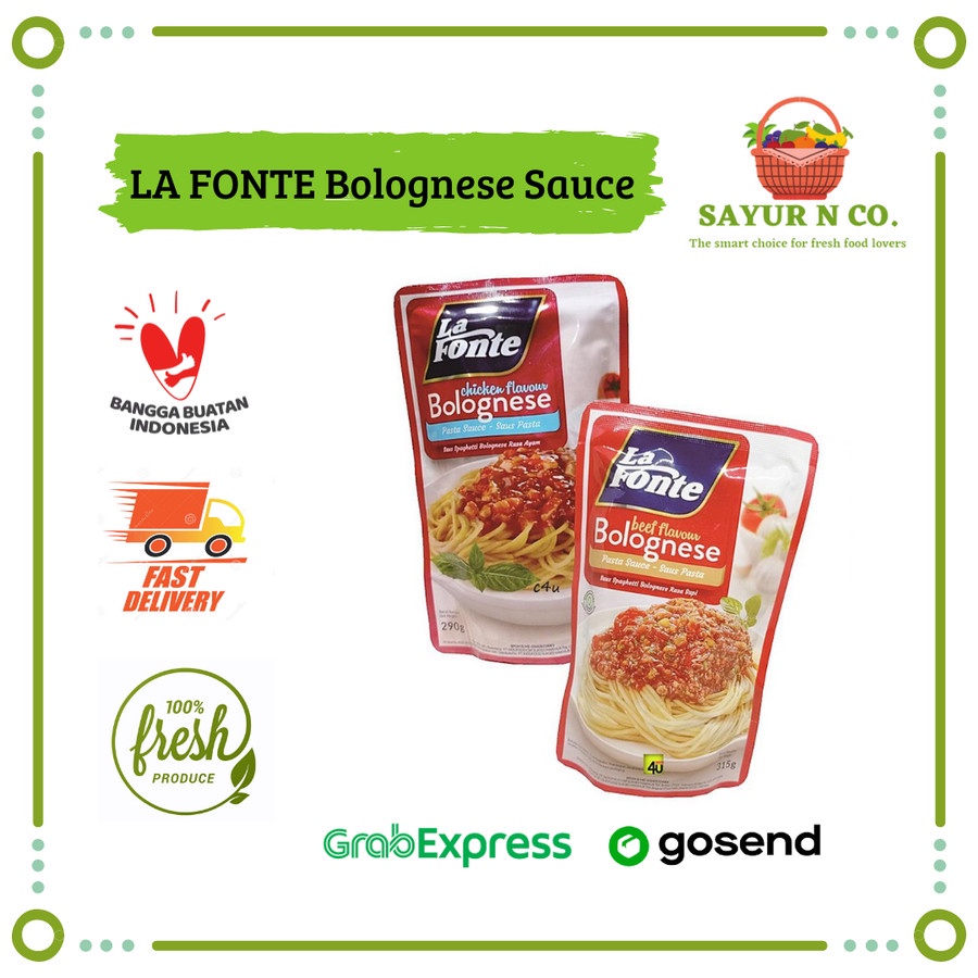 

LA FONTE Bolognese Pasta Sauce 315gr | Sayur N Co Bekasi