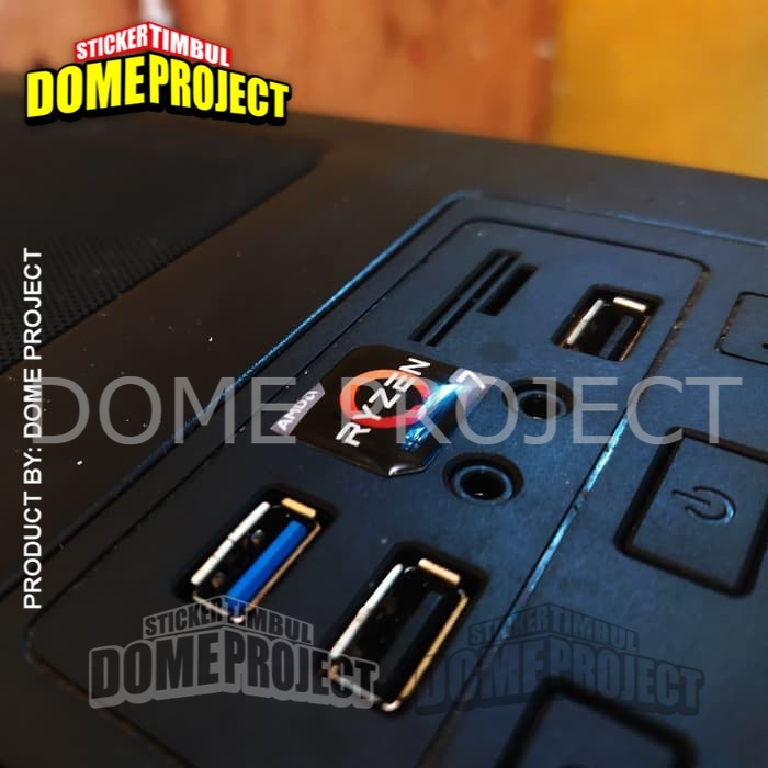 STIKER TIMBUL EMBLEM RYZEN 7 EMBLEM LAPTOP KOMPUTER PC LOGO VGA AKSESORIS AESTHETIC KEREN