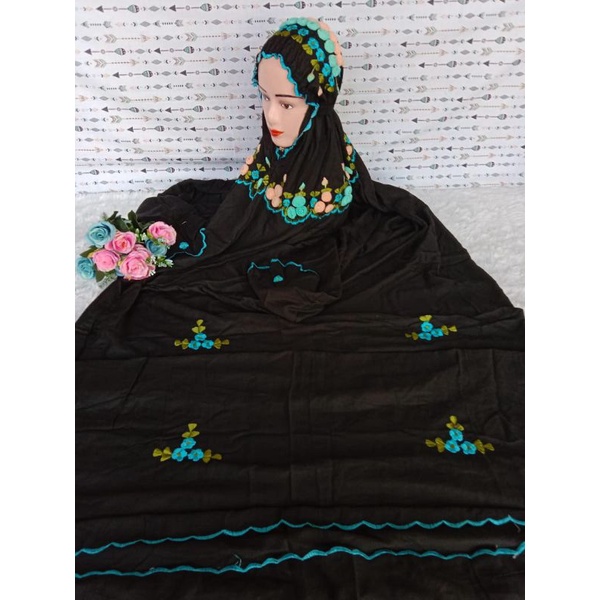Mukena Rayon Terusan Bordir Tile Cantik/ Mukena Dewasa
