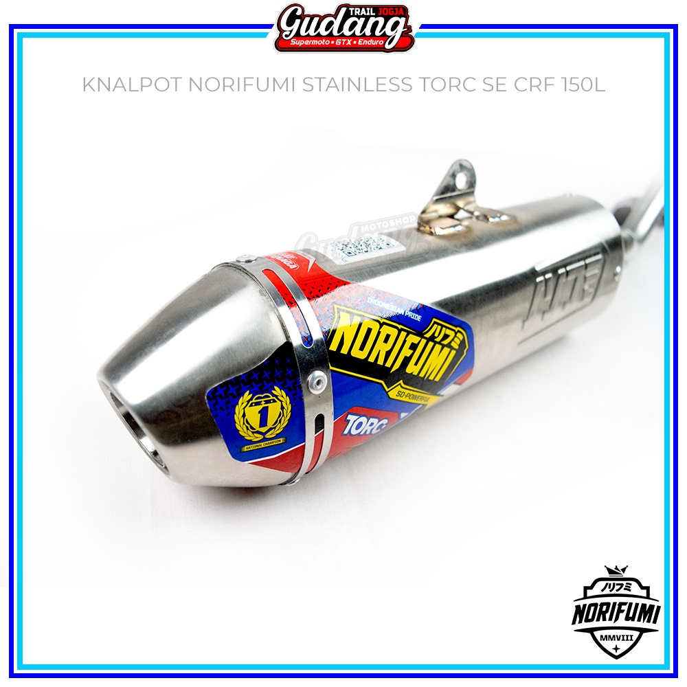 Knalpot Muffler Norifumi Torc Torch KLX CRF 150L Bigfoot WR 155 Stainless Titanium Bore Up Standar Original