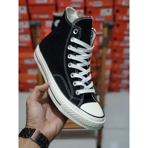 (BISA COD) SEPATU CONVERSE 70S HIGH BLACKWHITE PREMIUM QUALITY
