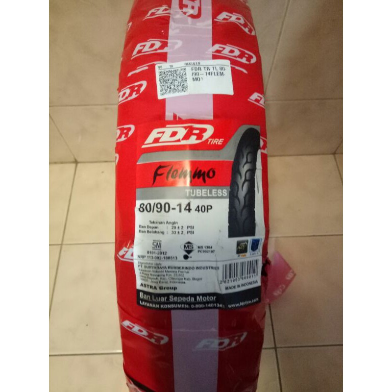 ban luar fdr 80-90-14 tubeless flemmo ban luar tubeless fdr 80 90 14 flemmo