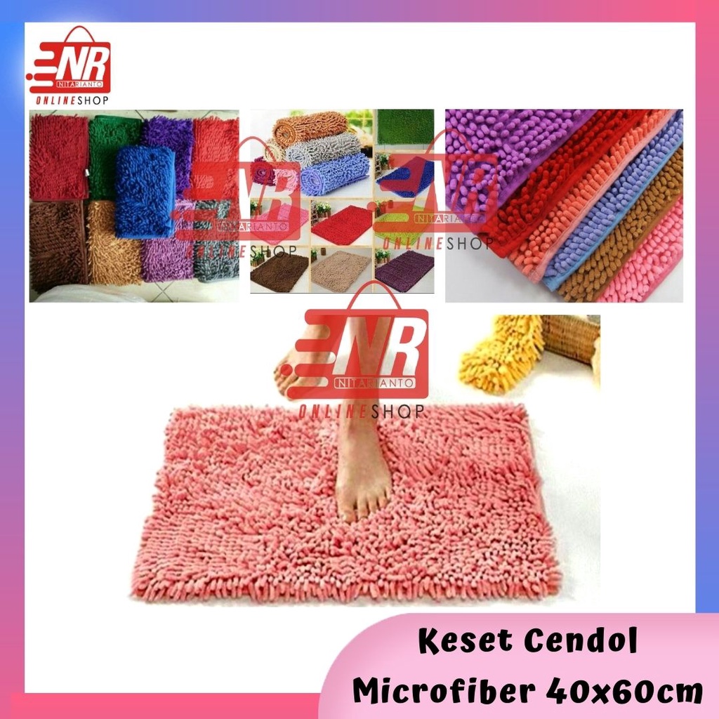 Keset cendol microfiber 40x60cm / keset bulu empuk / keset halus