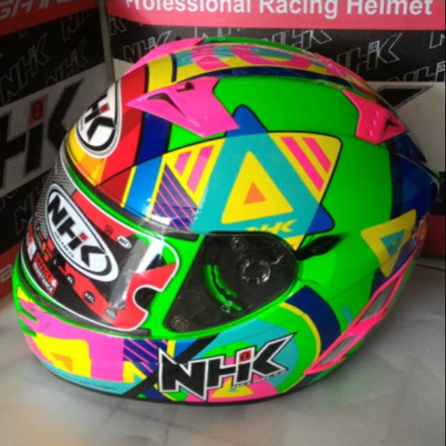 Special Edition Helm NHK Terminator Pigment Hijau Green Flourecent Double Visor