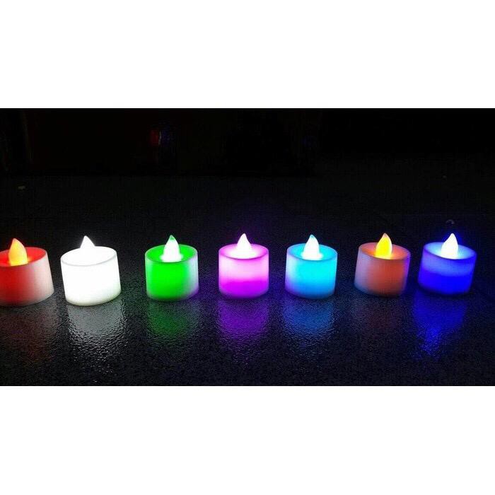 MurmerOfficial E005 Lampu Lilin Elektrik Led Mini Candle Bulat Dekorasi Hias Rumah Light Murah