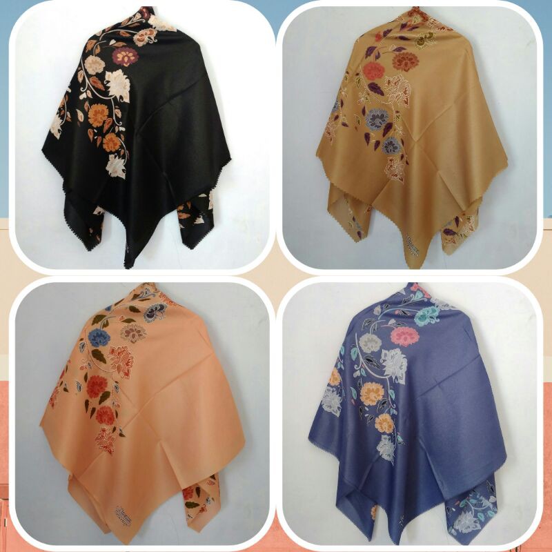 [Bisa Pilih Warna] Segiempat Luxury Print LC by Umama Scarf / Luxury Print Laser Cut