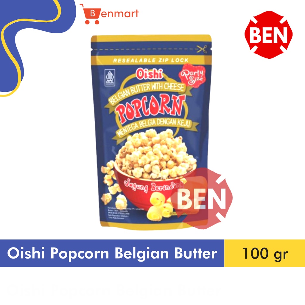 

Oishi Popcorn BELGIAN BUTTER WITH CHEESE 100gr MENTEGA BELGIA KEJU Dus