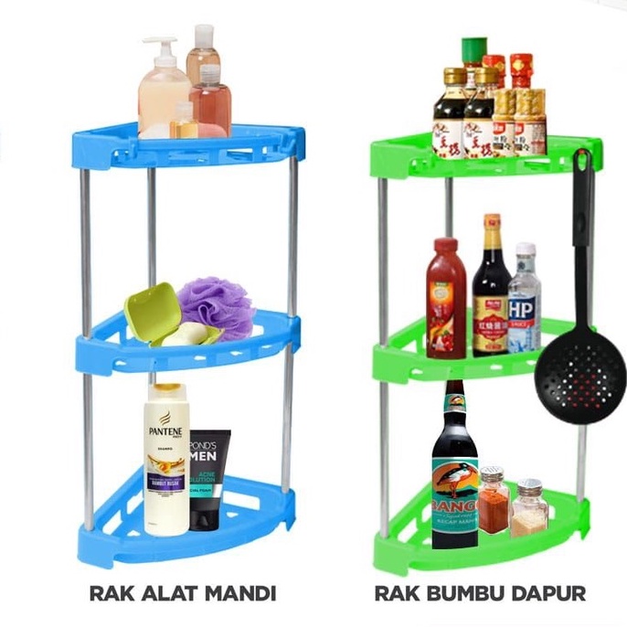 Rak Susun Portable 3 Tingkat / Rak Susun Portable Plastik 3 Tingkat Serbaguna / Rak Susun Multifungsi 4303