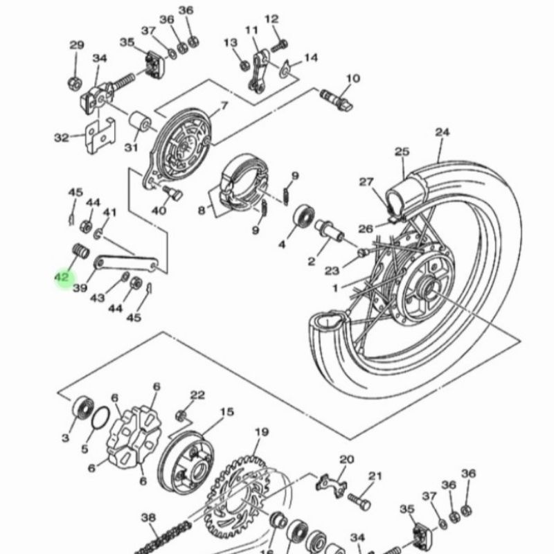 per plat tromol belakang f1zr ori ygp fizr fiz f1z r pelat teromol spring bar tension