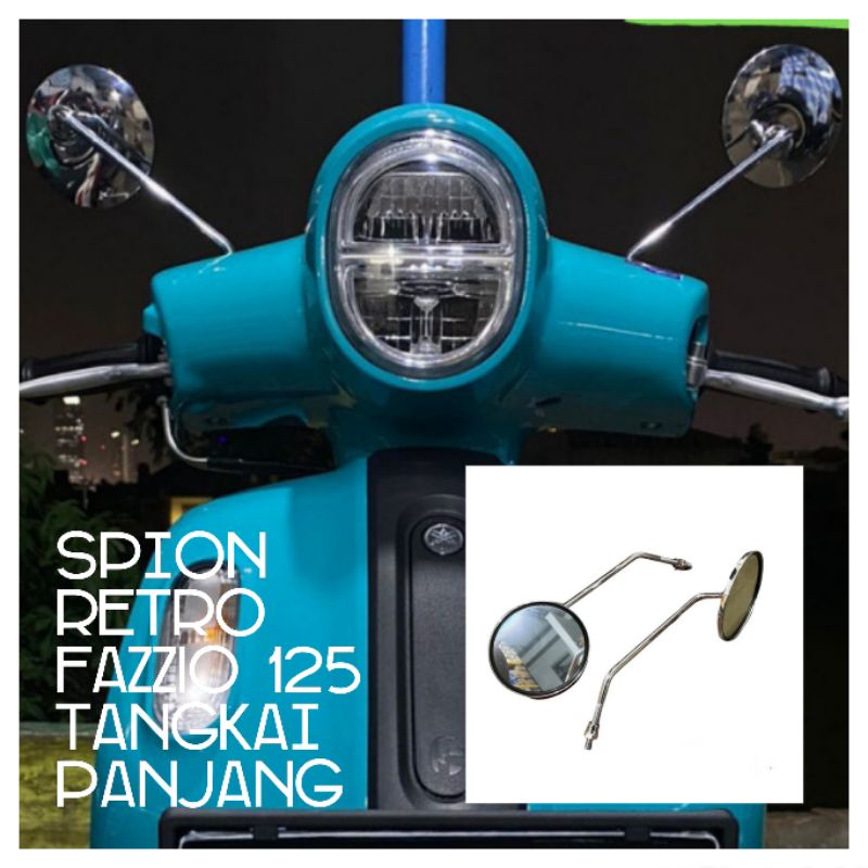 paket visor FAZZIO 125 dan spion retro klasik tangkai panjang