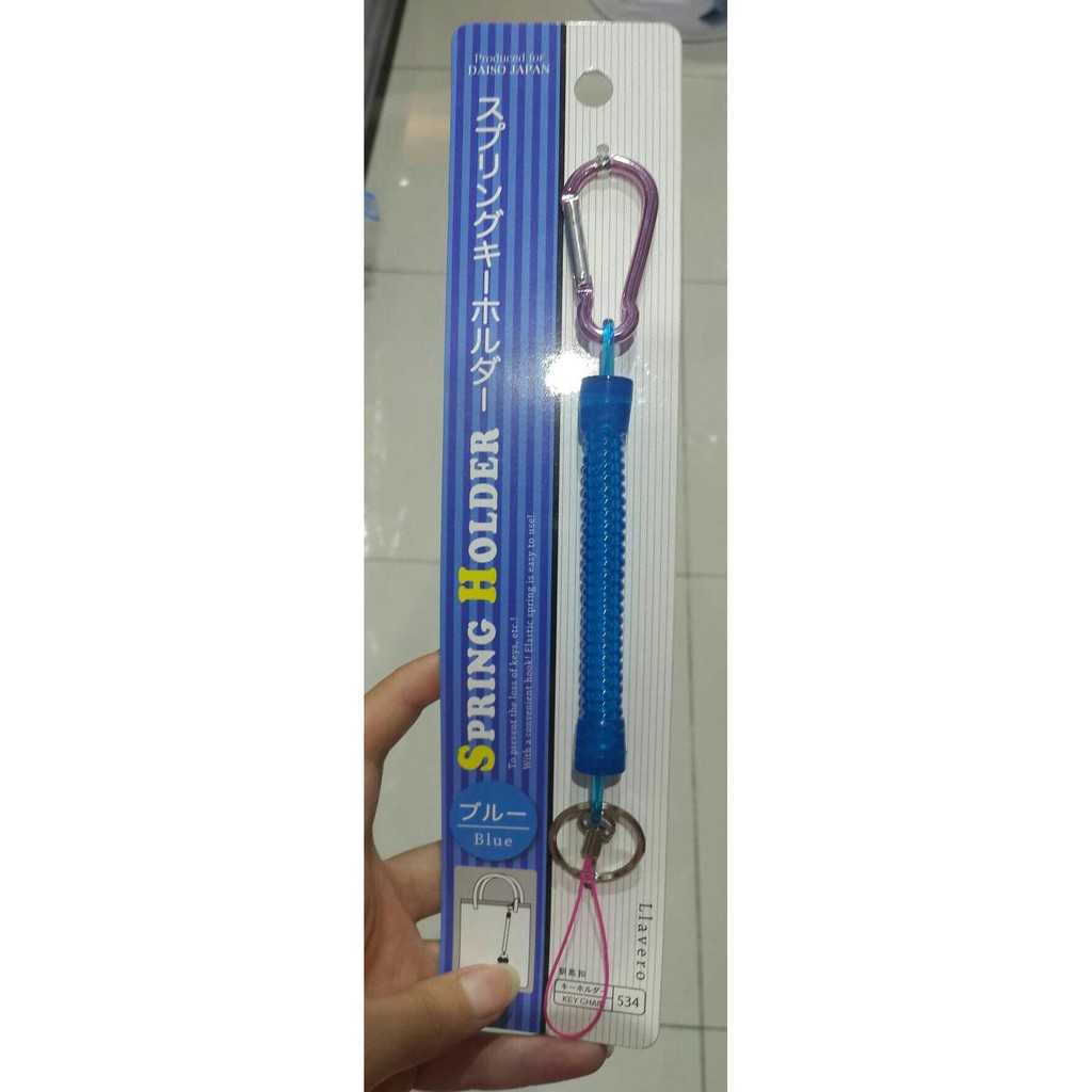 

Boleh Ds Daiso Spring Holder / Spiral Lanyard Gantungan Elastis Tas Kunci Kartu