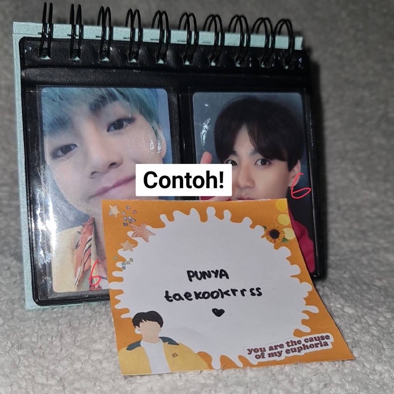 Binder Kpop Photocard 2p (Calendar/Kalender Binder) PC Pocket/Tempat Photocard/Album/Holder/Polaroid