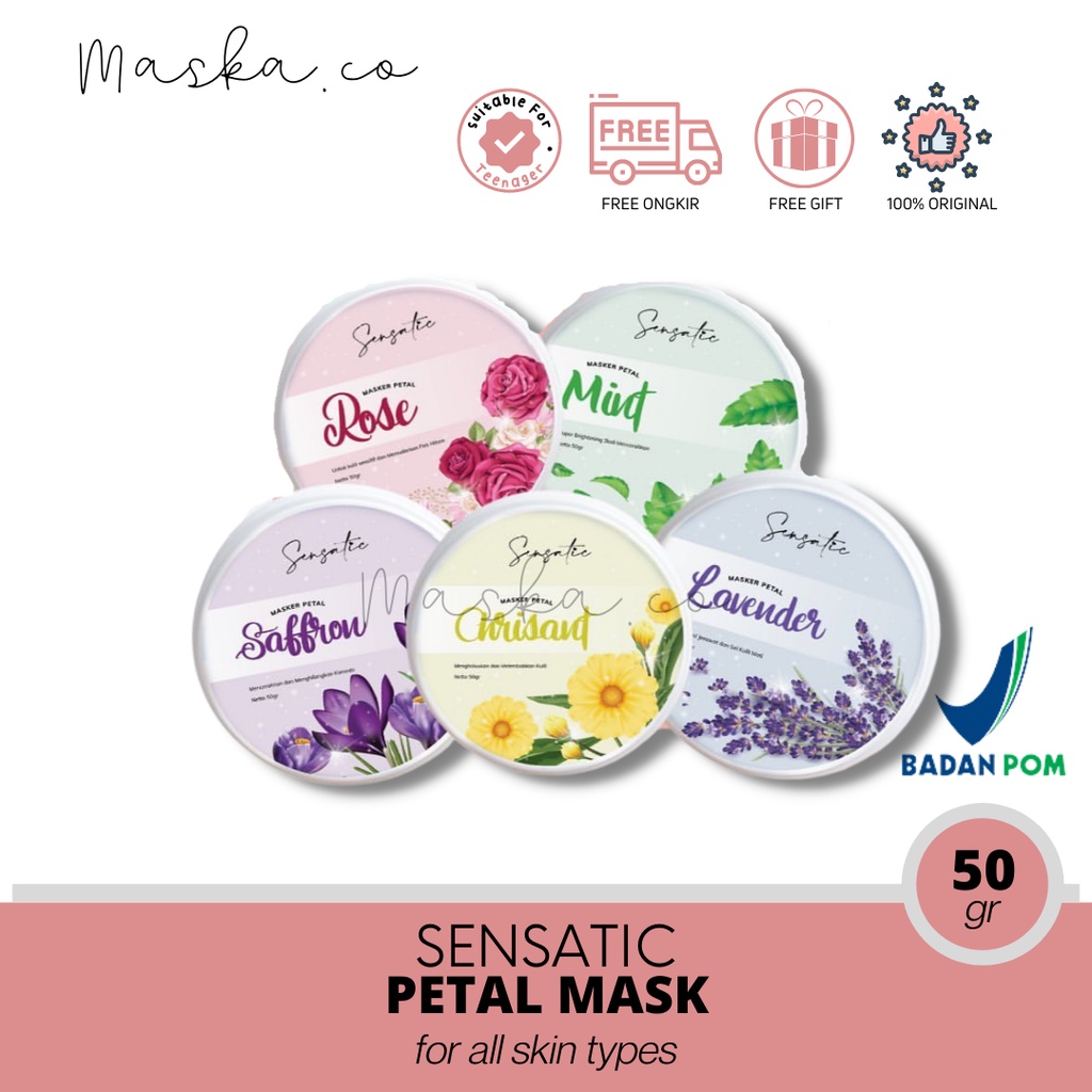 READY STOCK! SENSATIC ANDGLOW MASKER ORGANIK PETAL