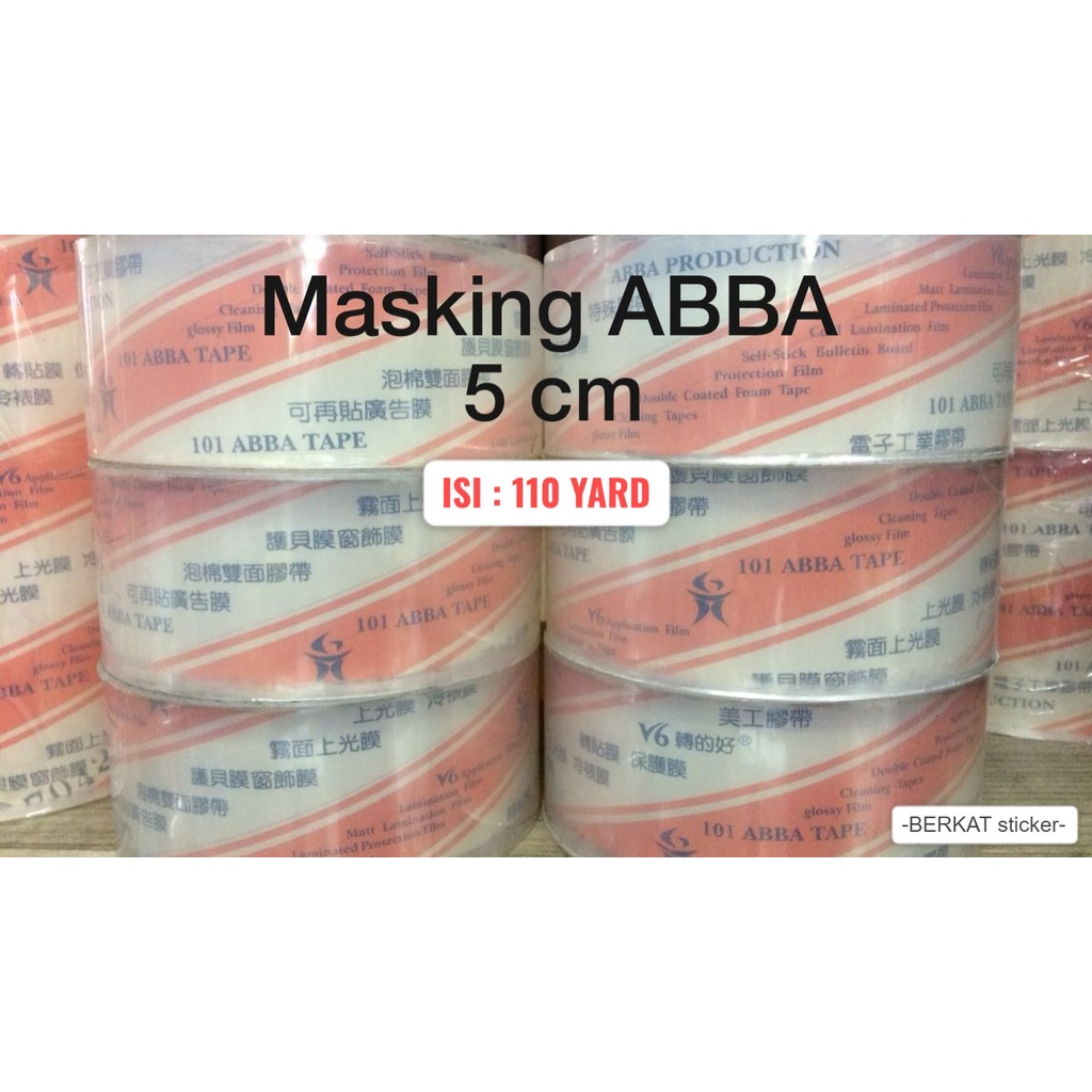 

TRANSFER / MASKING TAPE ABBA 5 cm x 110 yard LAMINASI CUTTING STICKER STIKER 5cm