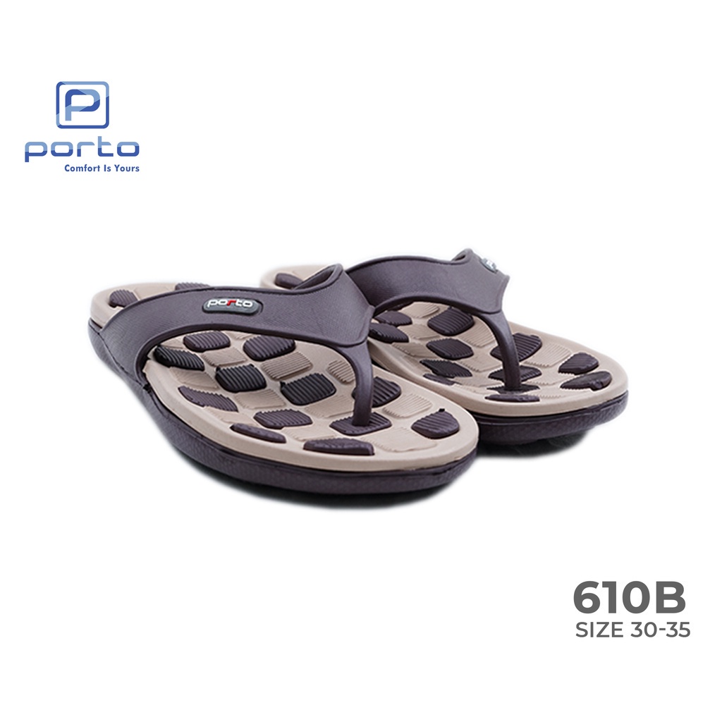 gos PORTO 610B Sandal Anak Laki 5-8 Tahun Sandal Jepit Anti Slip Anti r Anti bau Terbaru