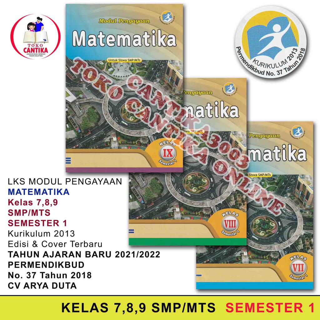 Buku Lks Matematika Kelas 7 8 9 Smp Mts Semester 1 Kurikulum 2013 Modul Pengayaan K13 Shopee Indonesia