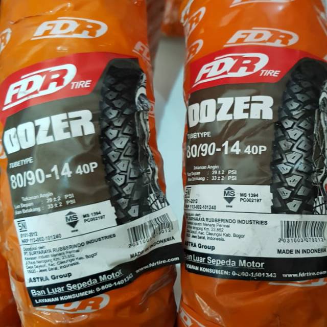 Ban Luar Depan FDR Dozer Beat Vario Scoopy 80 / 90 Ring 14 TUBE Type