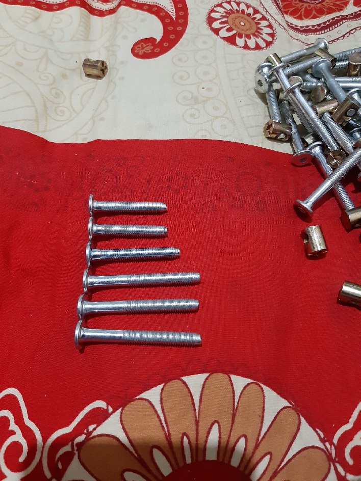 Baut Jc+bc M6x50 Isi 100 Pcs Putih