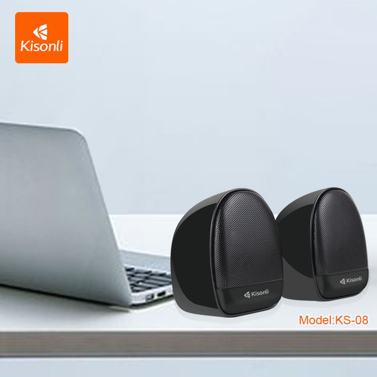 KISONLI Speaker Gaming Laptop/Komputer KS-08 Dual Bass With Volume Control-3