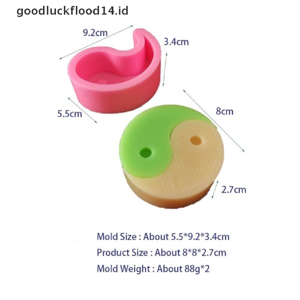 [OOID] Yin Yang Candle Mold Handmade Candle Making Silicone Tai Chi Candle Wax Mold ID