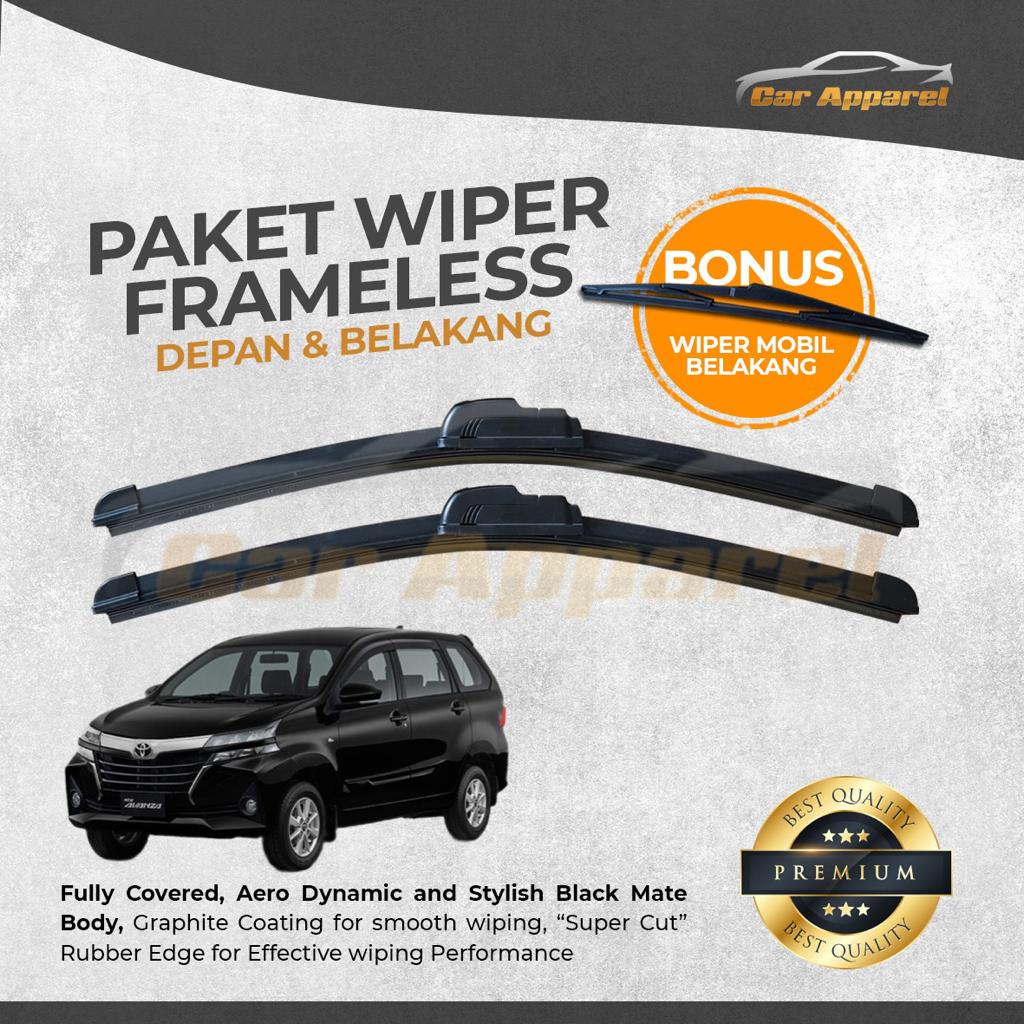 Jual Paket Wiper Avanza Veloz Xenia Depan Belakang Frameless