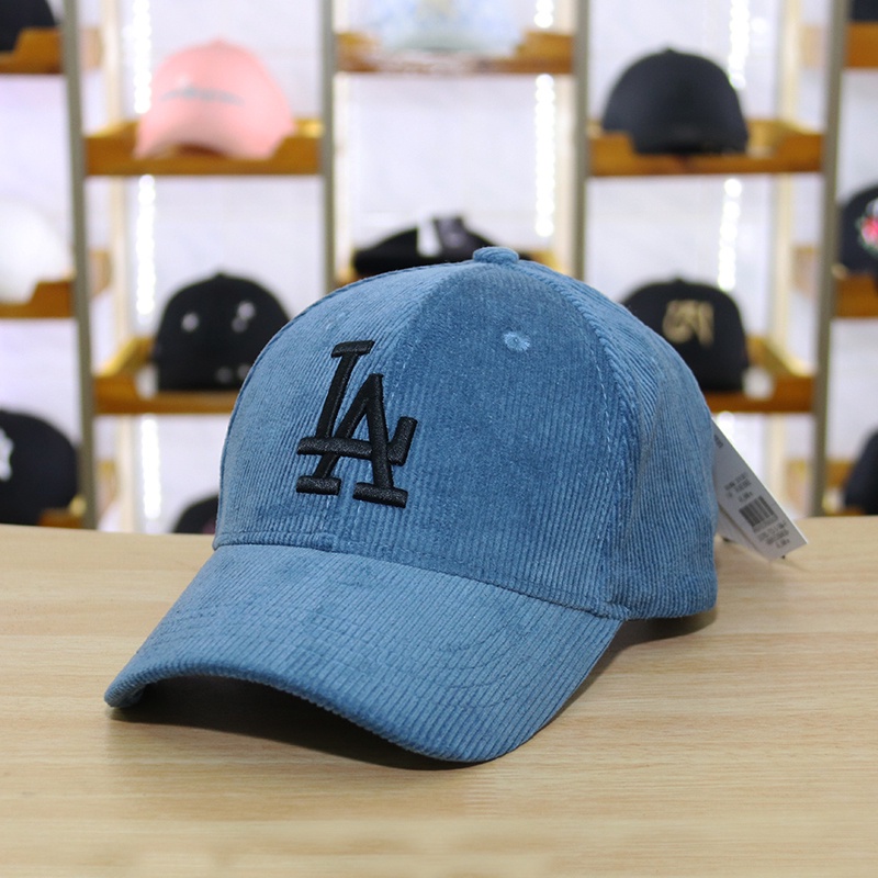 Jual Topi Baseball LA Dodgers Biru Corduroy MLB Korea IMPORT Indonesia