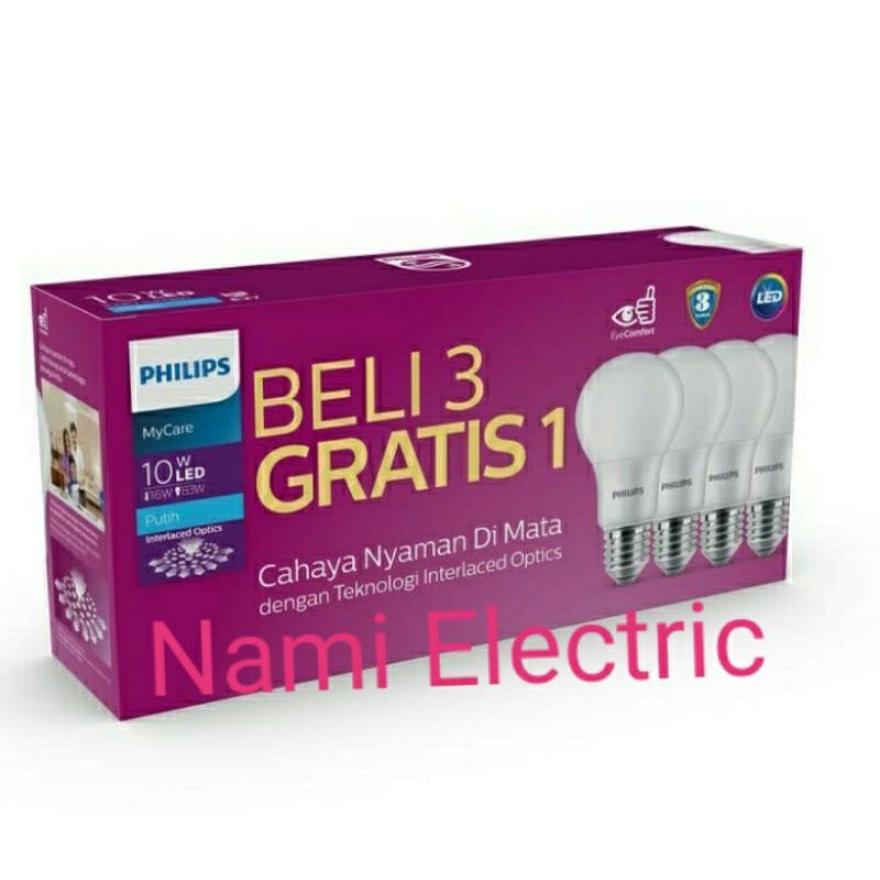Lampu LED Philips 10watt Paketan