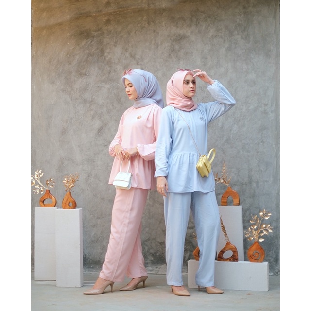 Ounadoutfit OYA SET wanita premium busui | setelan wanita polos | oneset muslimah | setelan celana cotton | outfit korea