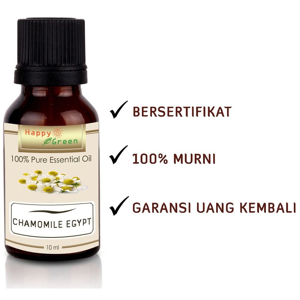 Happy Green Chamomile Egypt - Minyak Bunga Kamomile Mesir Murni 100%