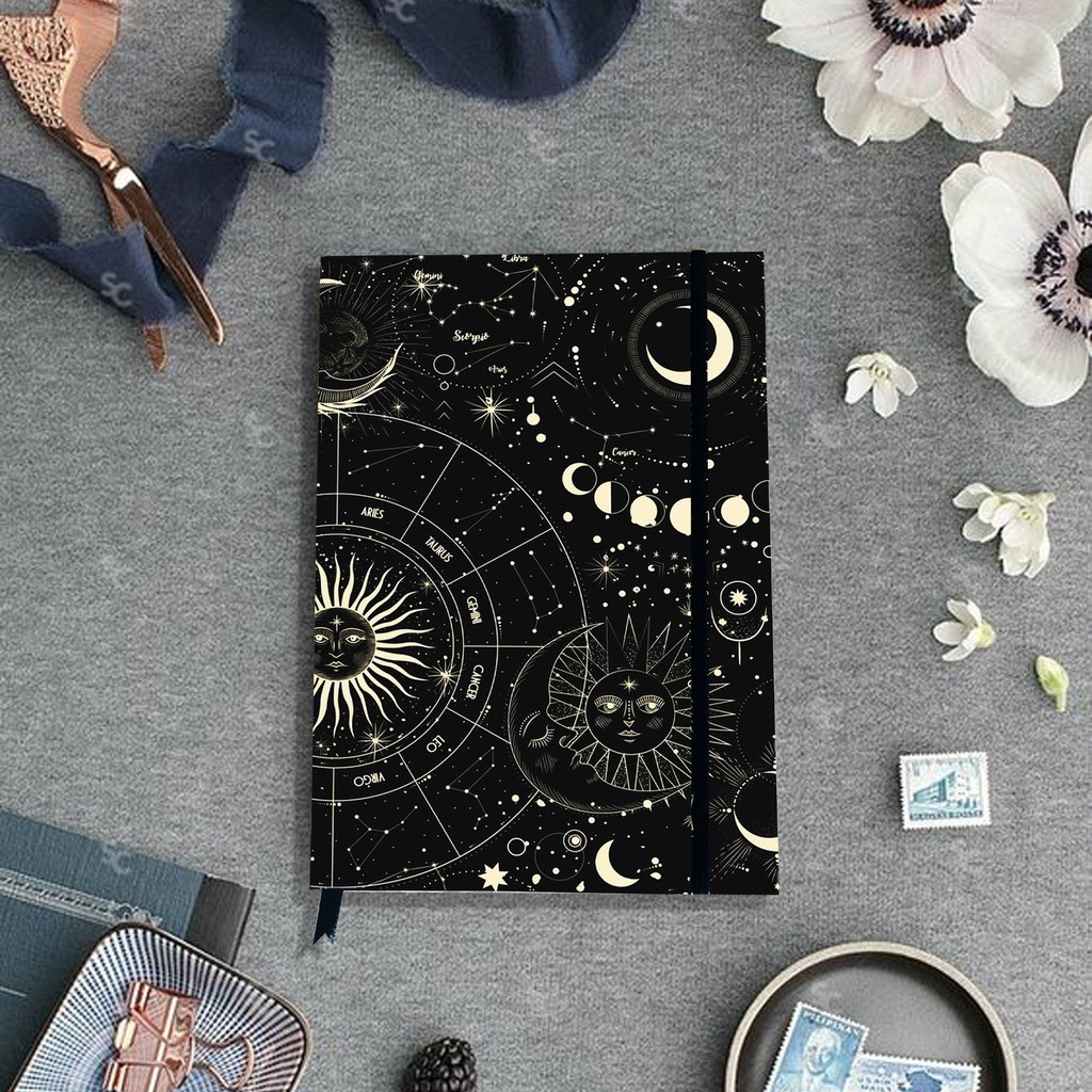 

[BLACK DOTTED SERIES] STAR CHART HARDCOVER NOTEBOOK buku tulis A5 dotted sekolah bullet journal