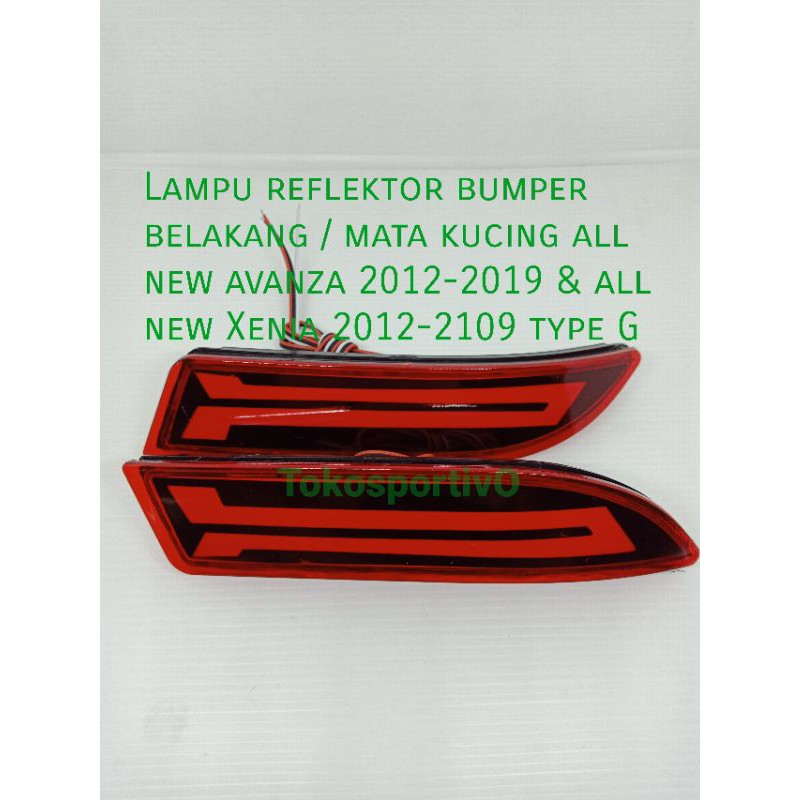 Lampu LED bumper belakang reflektor/mata kucing all new Avanza 2012-2108/all new xenia mdl audi