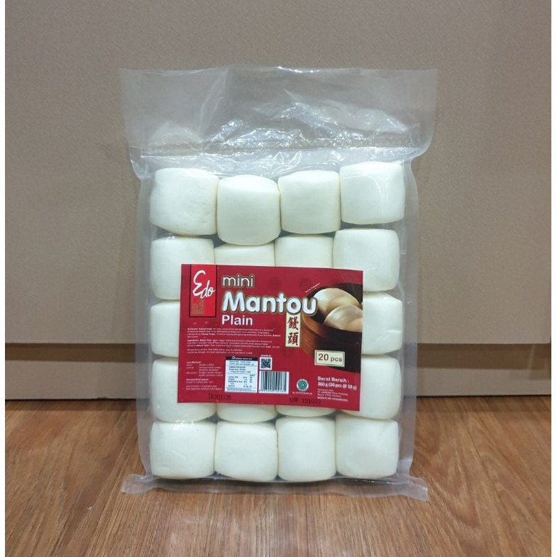 

Edo Mantou Plain Roti Sepan Untuk Dimsum/Frozen/Snack Isi 8 Pcs 320 Gr