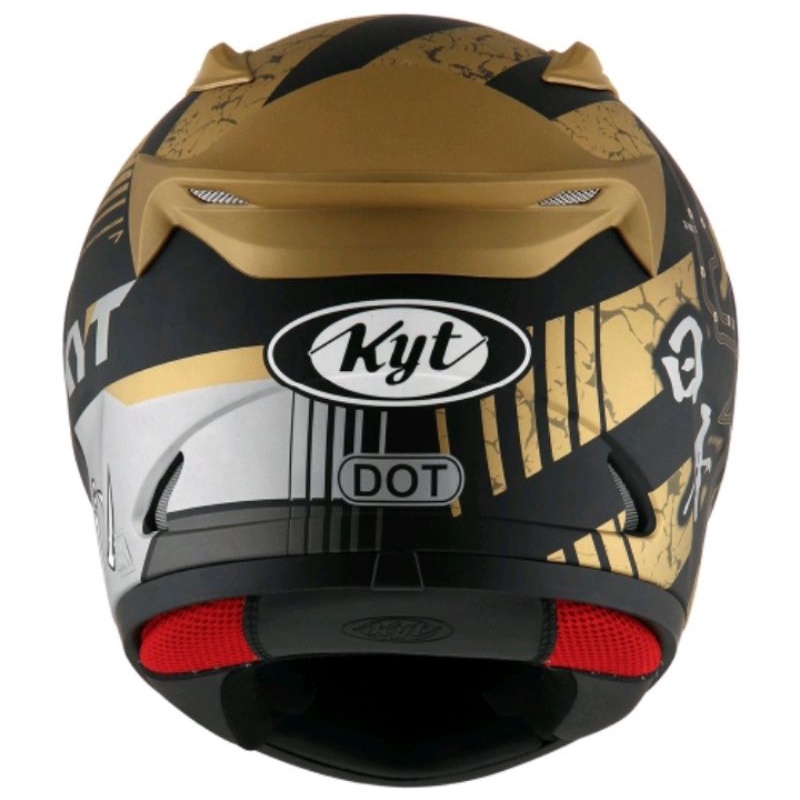 Helm KYT RC Seven #17 / Helm KYT RC7 Original Black Doff-Gold