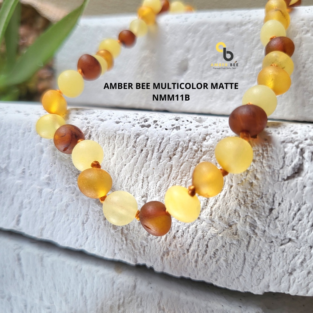 Kalung Amber Bayi Anak Premium Multicolor Matte NMM11 By Amber Bee