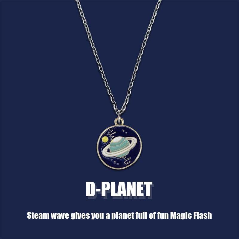 Blue Planet Hip Hop kalung pria minoritas sederhana Jepang dan Korea Selatan liontin wanita pasangan